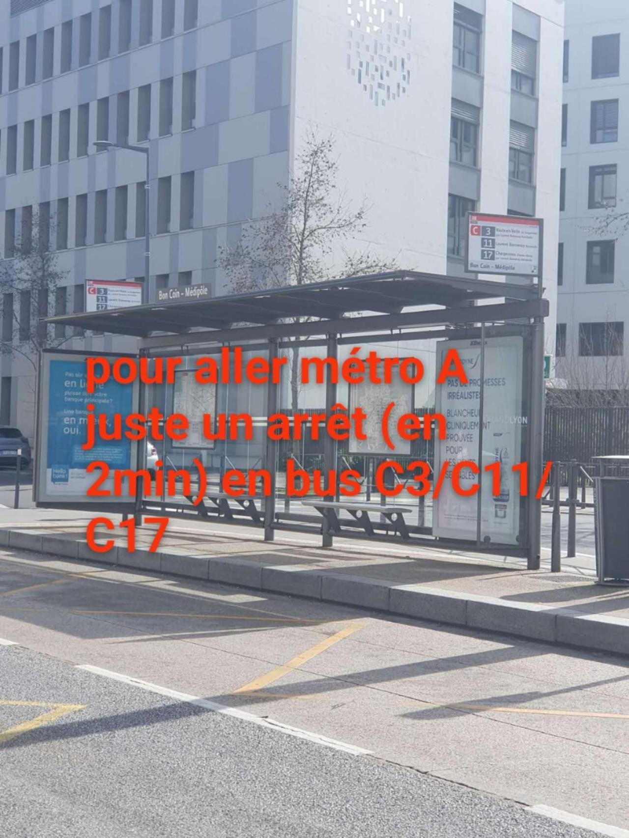 Medipole T2 Avec Un Garage Gratuit Sur Place, 16Min A Centre Ville Lyon En Metro A Вийёрбан Экстерьер фото